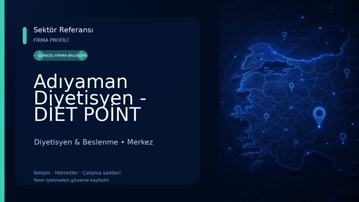 Adıyaman Diyetisyen - DİET POİNT Diyetisyen & Beslenme