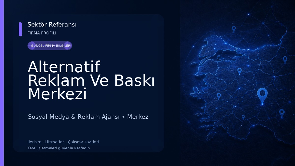 Alternatif Reklam Ve Baskı Merkezi Sosyal Medya & Reklam Ajansı