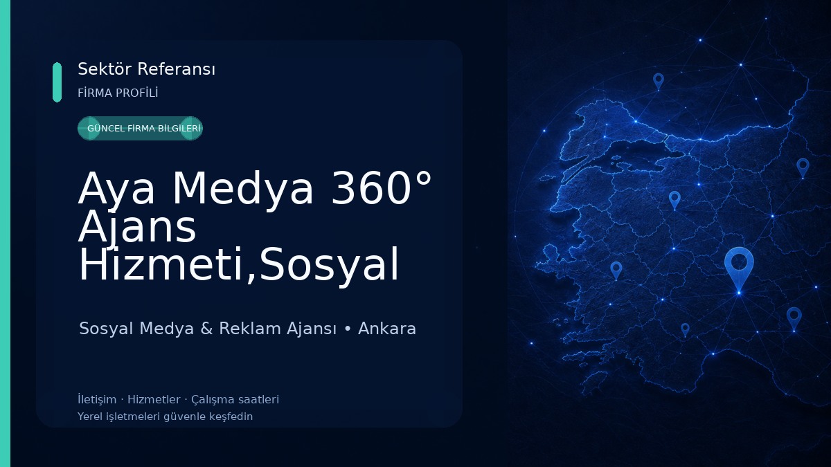Aya Medya 360° Ajans Hizmeti,Sosyal Medya ve Reklam Ajansı,Ankara Drone Çekimi Reklam Tanıtım Filmi | Havadan Çekim
