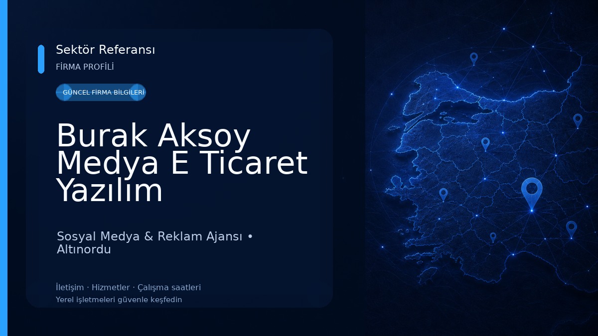 Burak Aksoy Medya E Ticaret Yazılım 