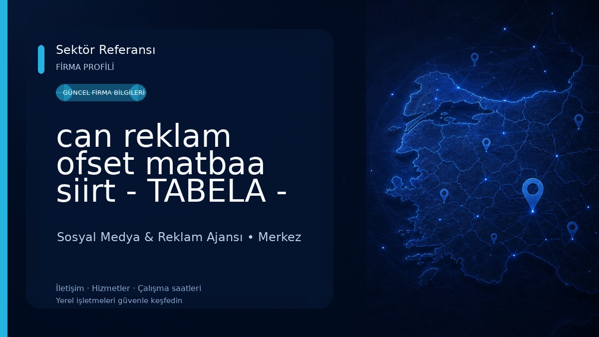 can reklam ofset matbaa siirt - TABELA - KAŞE - KARTVİZİT - FATURA - SİPARİŞ FİŞİ Sosyal Medya & Reklam Ajansı