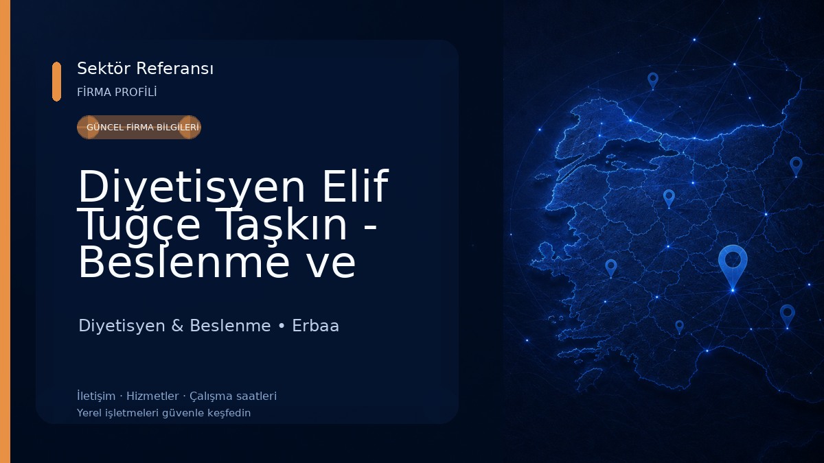 Diyetisyen Elif Tuğçe Taşkın - Beslenme ve Diyet Danışmanlığı Diyetisyen & Beslenme