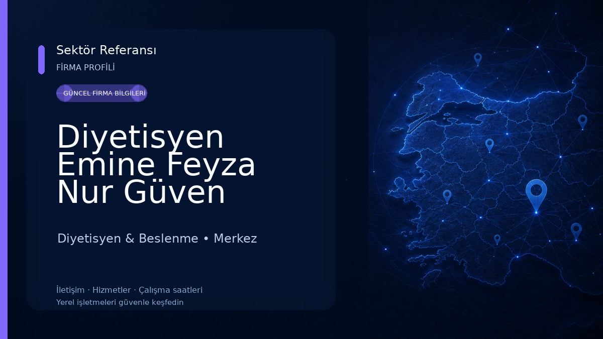 Diyetisyen Emine Feyza Nur Güven Beslenme ve Diyet Danışmanlığı 