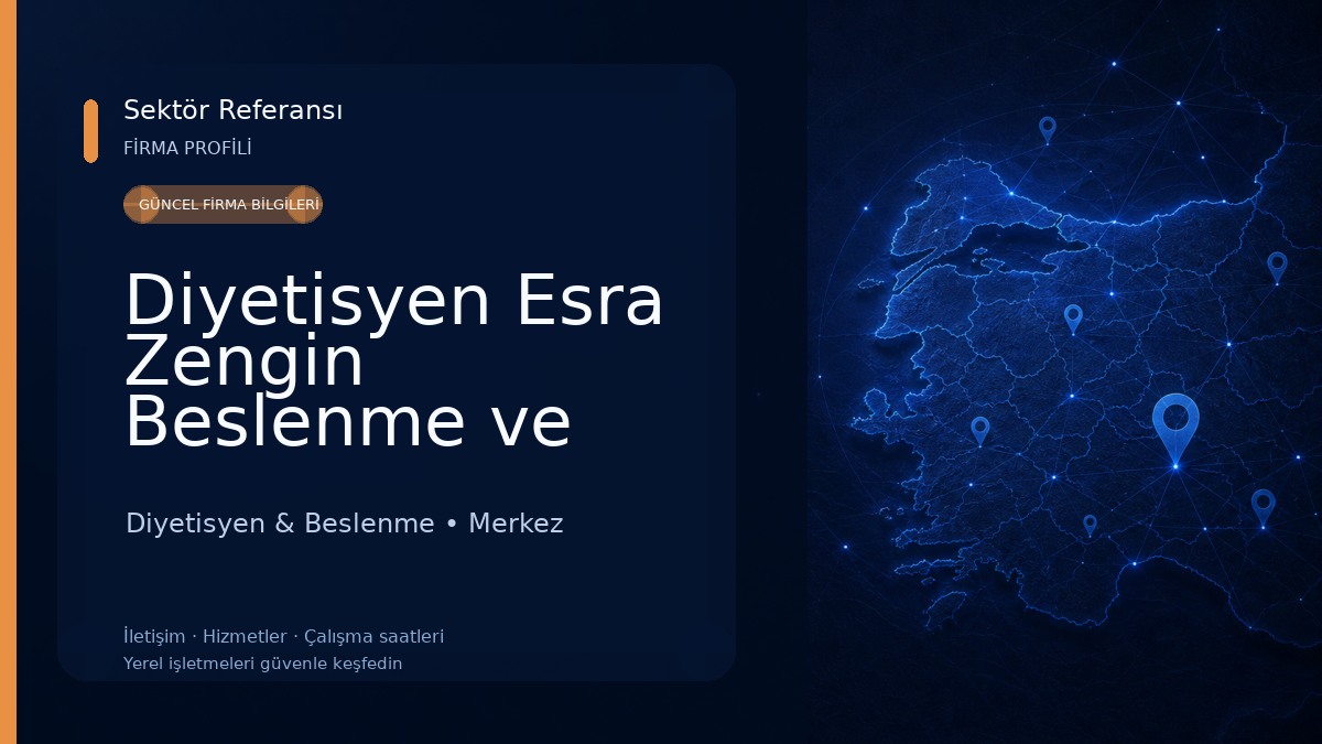Diyetisyen Esra Zengin Beslenme ve Diyet Danışmanlığı Diyetisyen & Beslenme