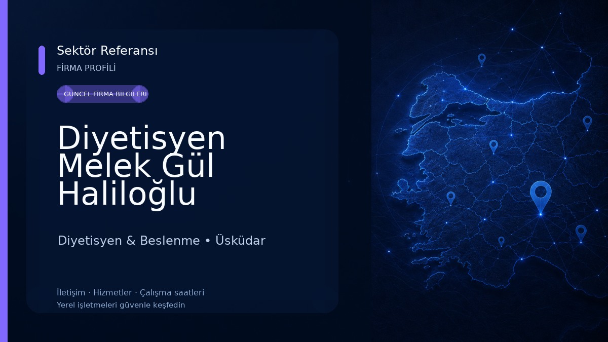 Diyetisyen Melek Gül Haliloğlu Beslenme ve Diyet Uzmanı Diyetisyen & Beslenme