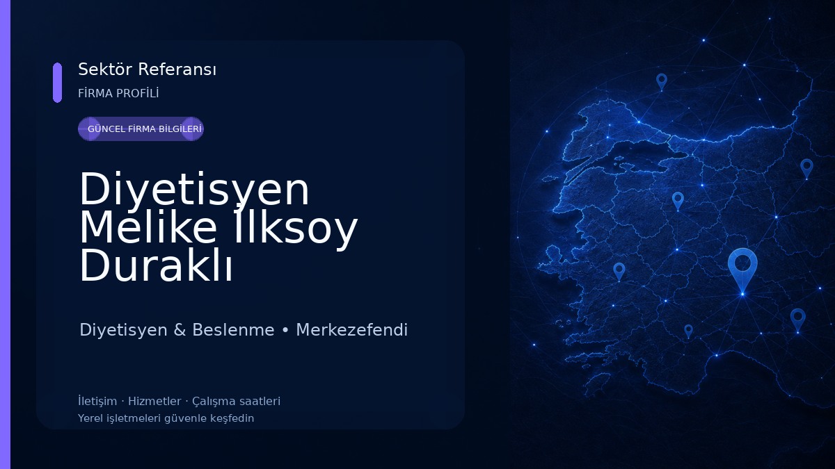 Diyetisyen Melike İlksoy Duraklı Diyetisyen & Beslenme