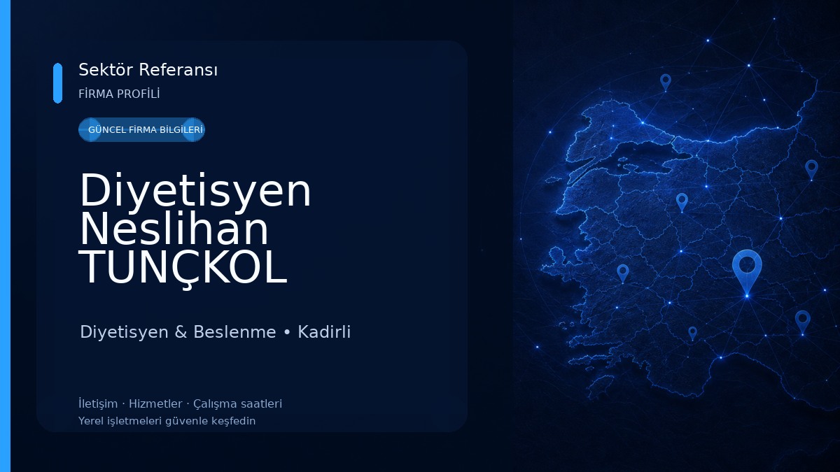 Diyetisyen Neslihan TUNÇKOL Sağlıklı beslenme ve yaşam merkezi Diyetisyen & Beslenme