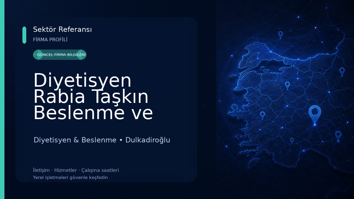 Diyetisyen Rabia Taşkın Beslenme ve Diyet Danışmanlık Merkezi