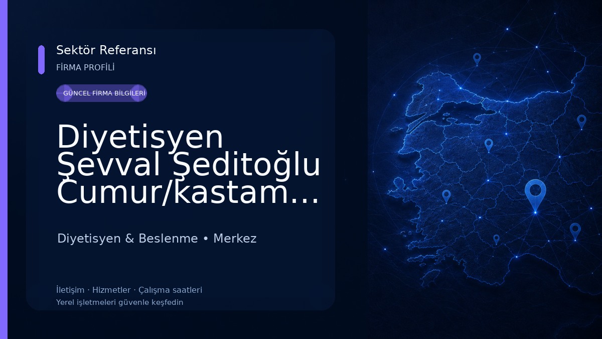 Diyetisyen Şevval Şeditoğlu Cumur/kastamonu diyetisyen Diyetisyen & Beslenme