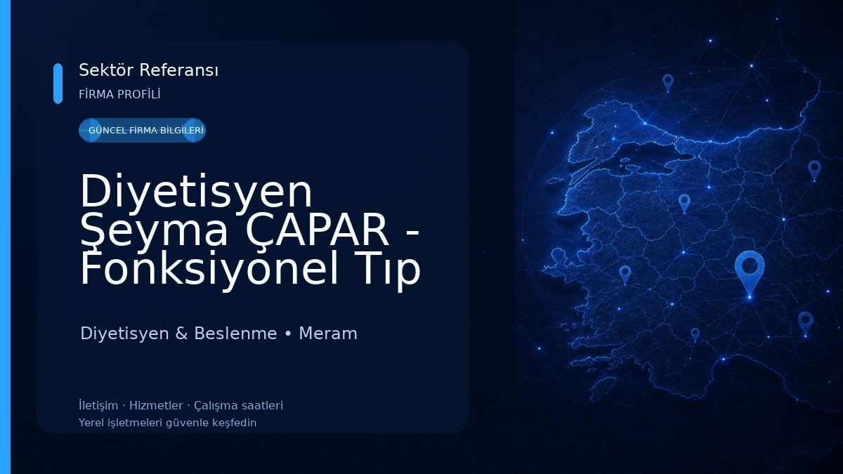 Diyetisyen Şeyma ÇAPAR - Fonksiyonel Tıp Diyetisyeni - Konya Diyetisyen Diyetisyen & Beslenme