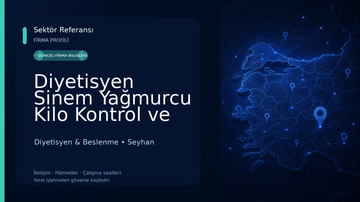 Diyetisyen Sinem Yağmurcu Kilo Kontrol ve Sağlıklı Yaşam Merkezi