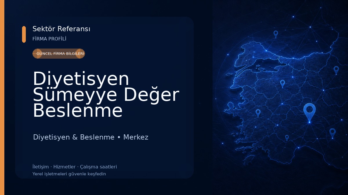 Diyetisyen Sümeyye Değer Beslenme Danışmanlığı Diyetisyen & Beslenme