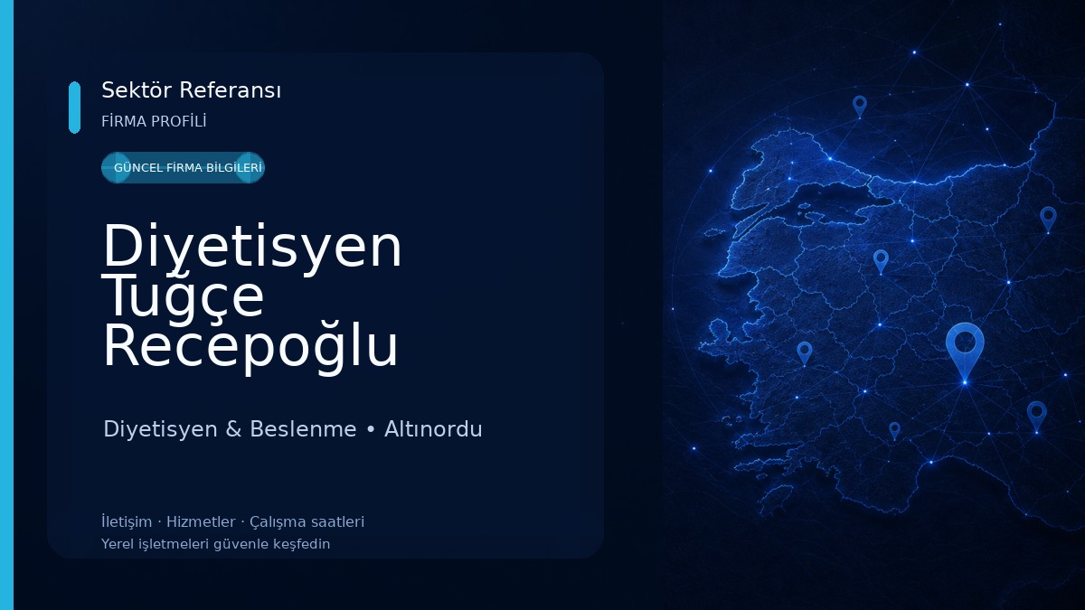 Diyetisyen Tuğçe Recepoğlu Beslenme ve Diyet Merkezi Diyetisyen & Beslenme
