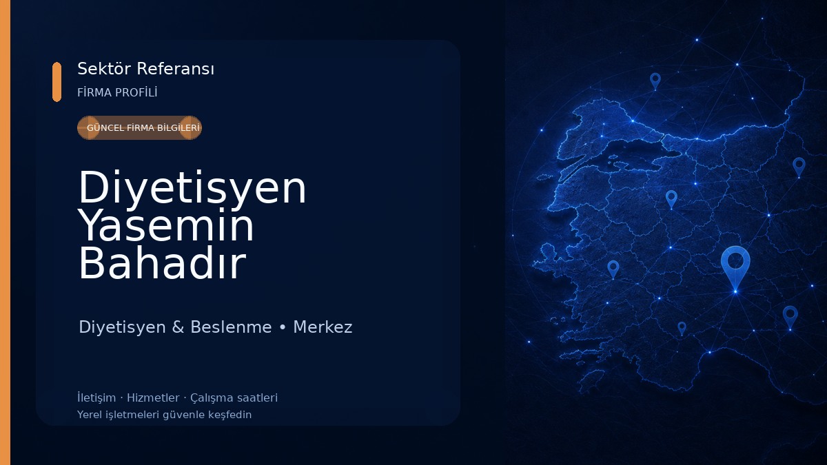 Diyetisyen Yasemin Bahadır Beslenme ve Sağlıklı Yaşam Uzmanı Diyetisyen & Beslenme