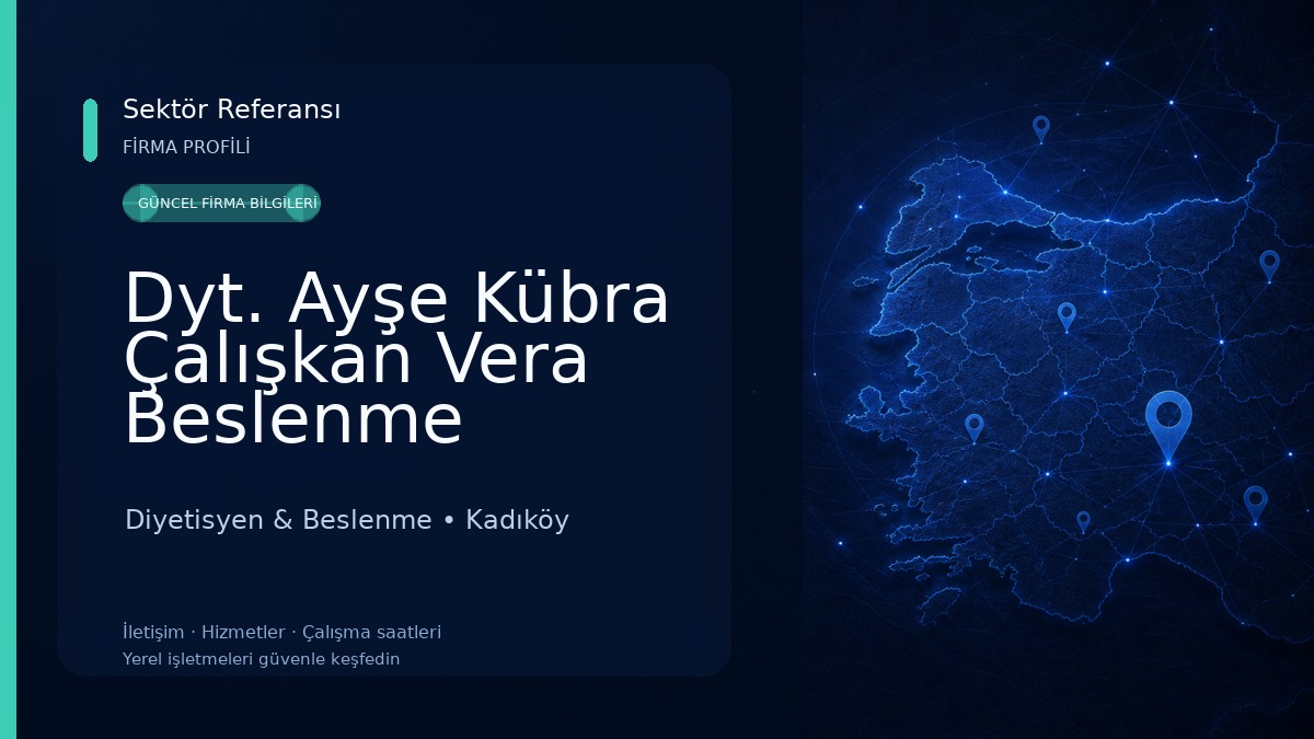 Dyt. Ayşe Kübra Çalışkan Vera Beslenme Danışmanlık Diyetisyen & Beslenme