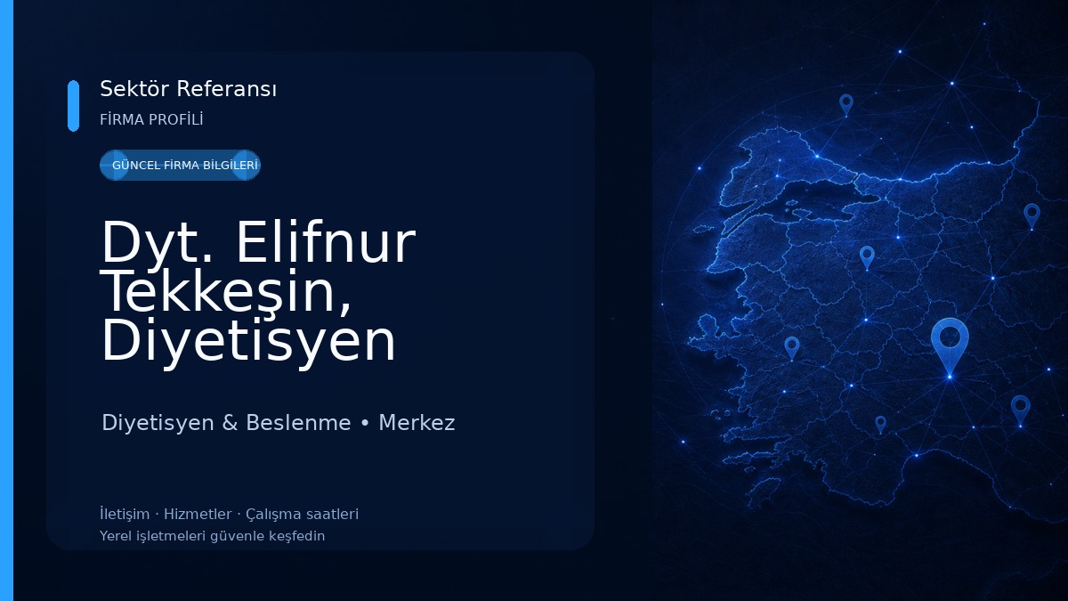 Dyt. Elifnur Tekkeşin, Diyetisyen