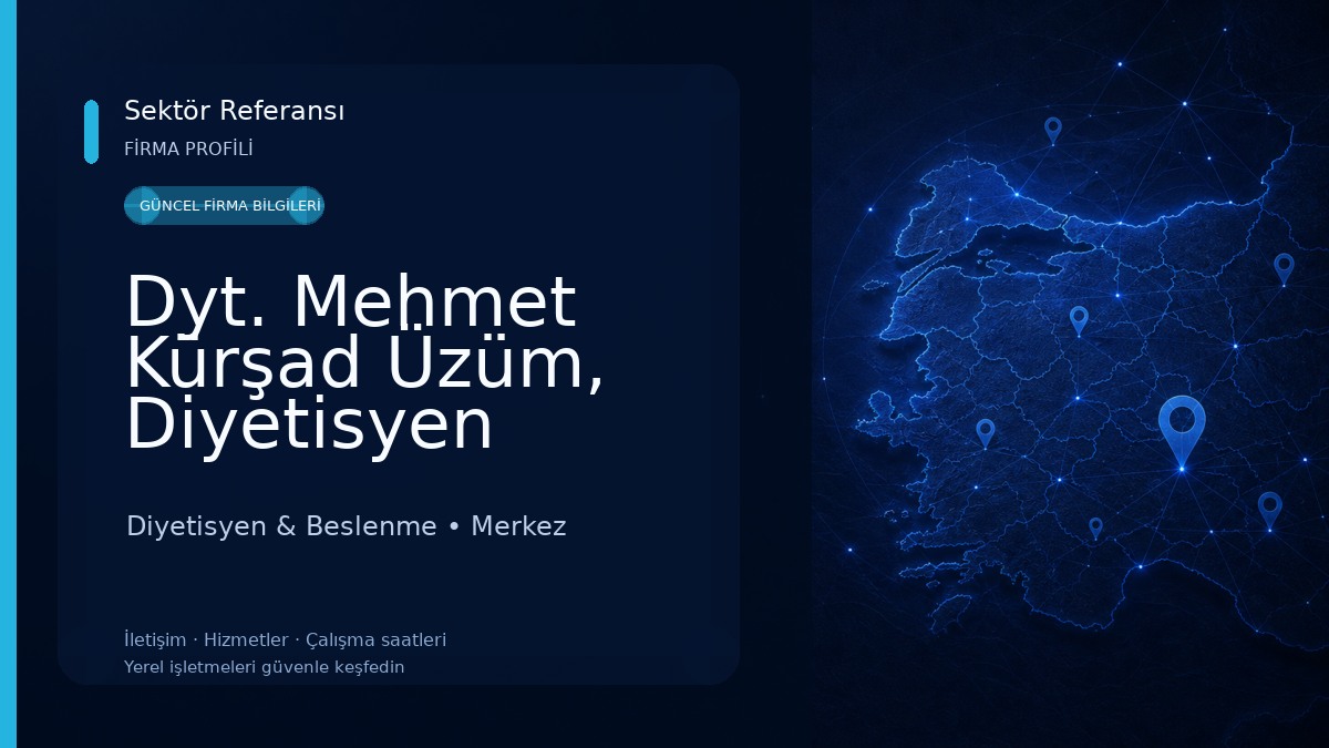 Dyt. Mehmet Kürşad Üzüm, Diyetisyen Diyetisyen & Beslenme