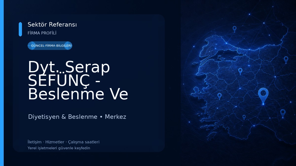 Dyt. Serap SEFÜNÇ - Beslenme Ve Diyet Danışmanlığı Merkezi Diyetisyen & Beslenme