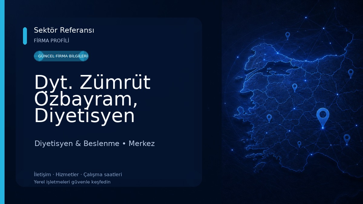 Dyt. Zümrüt Özbayram, Diyetisyen Diyetisyen & Beslenme