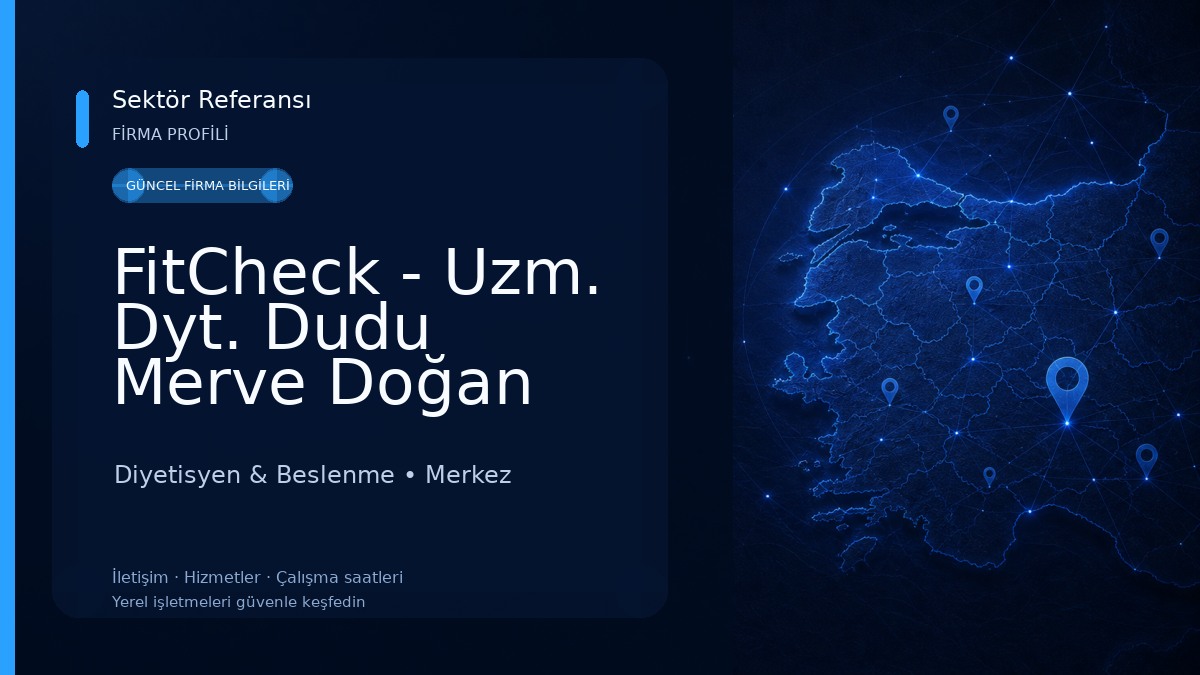 FitCheck - Uzm. Dyt. Dudu Merve Doğan Diyetisyen & Beslenme