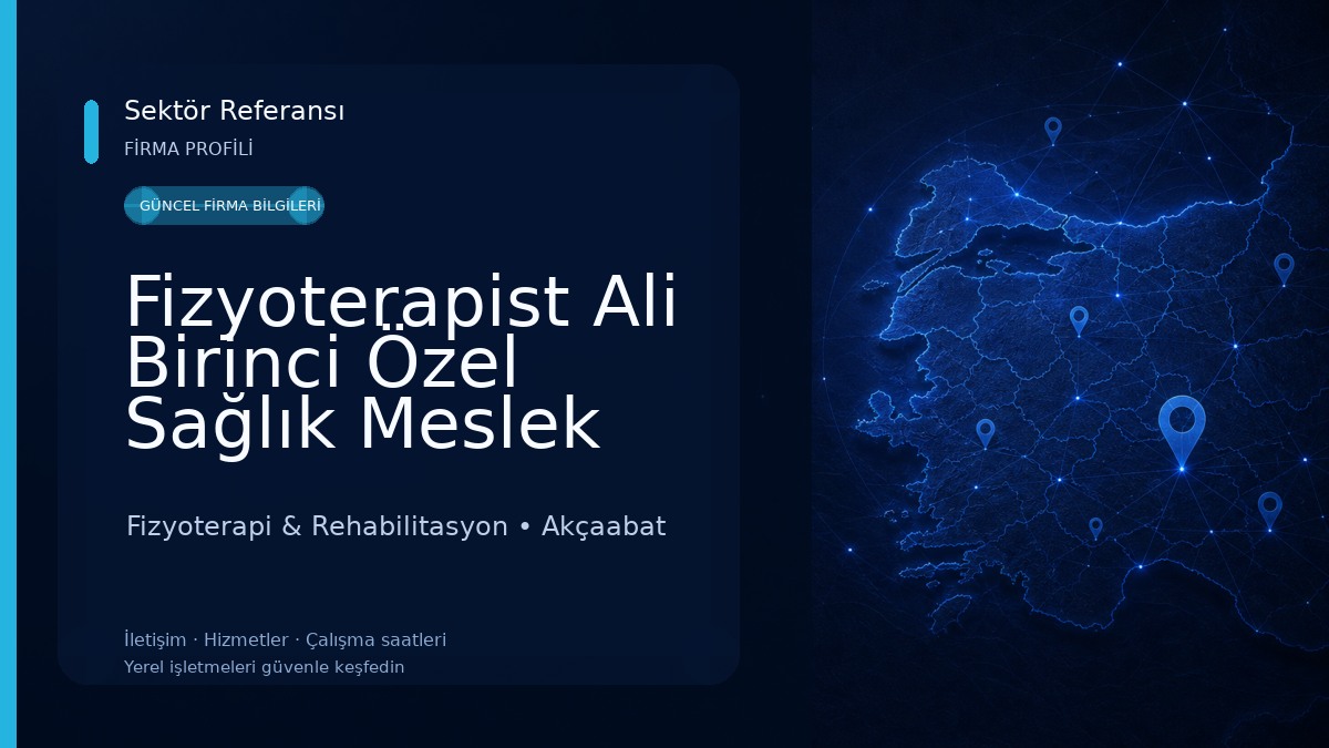 Fizyoterapist Ali Birinci Özel Sağlık Meslek Hizmet Birimi Fizyoterapi & Rehabilitasyon