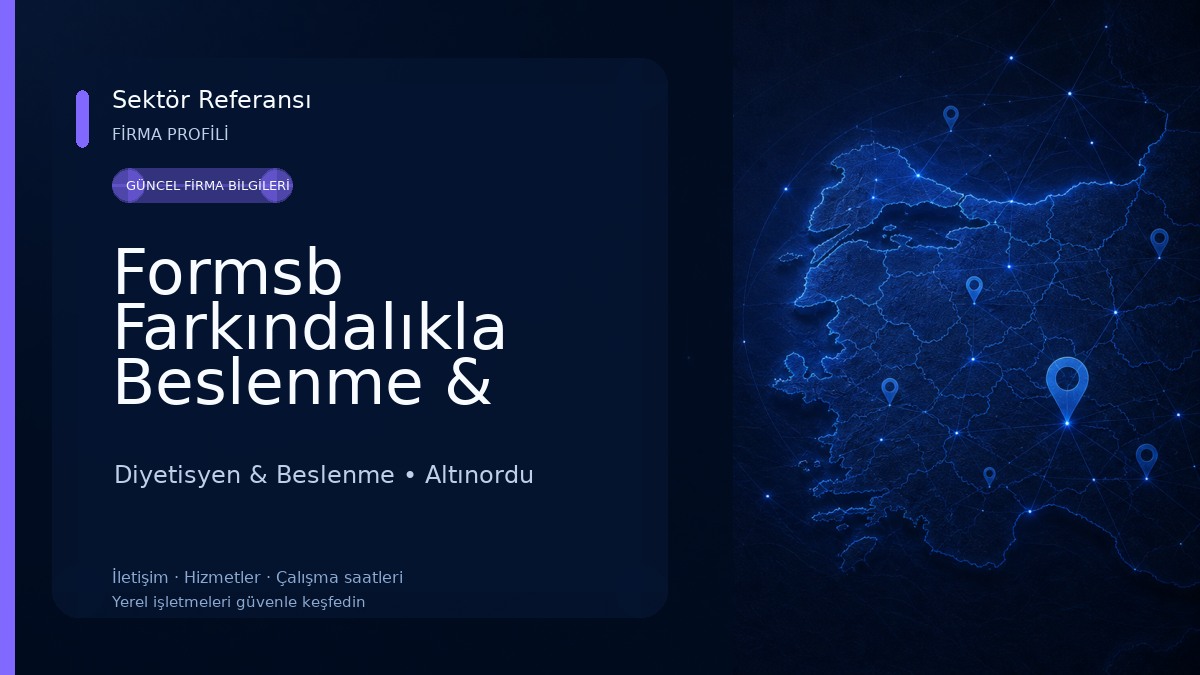 Formsb Farkındalıkla Beslenme & Diyet Danışmanlık Merkezi Diyetisyen & Beslenme