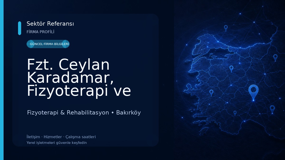 Fzt. Ceylan Karadamar, Fizyoterapi ve Rehabilitasyon Fizyoterapi & Rehabilitasyon