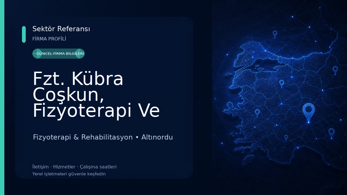 Fzt. Kübra Coşkun, Fizyoterapi Ve Rehabilitasyon