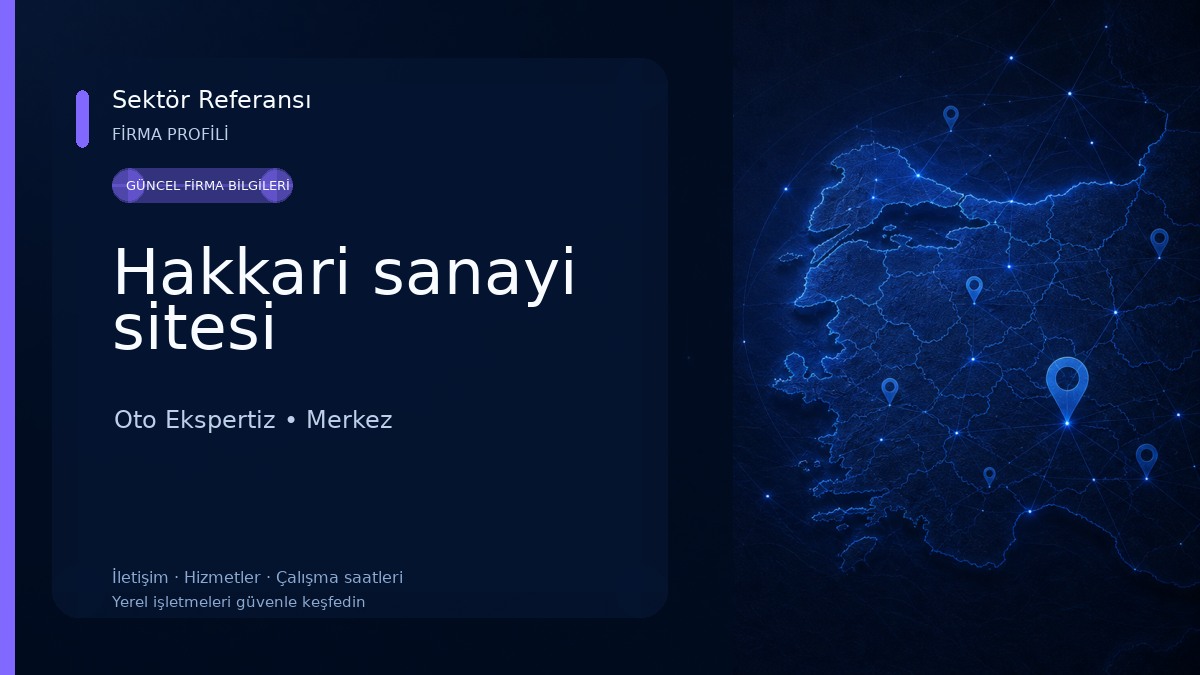 Hakkari sanayi sitesi 