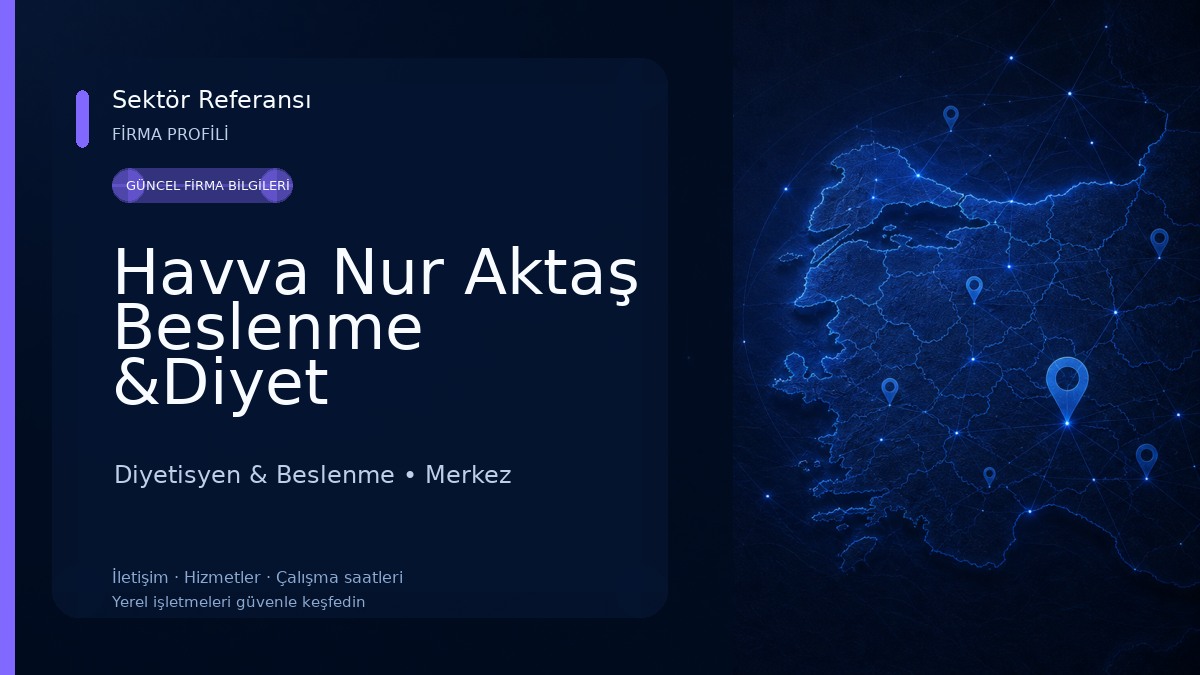 Havva Nur Aktaş Beslenme &Diyet Danışmanlığı Diyetisyen & Beslenme
