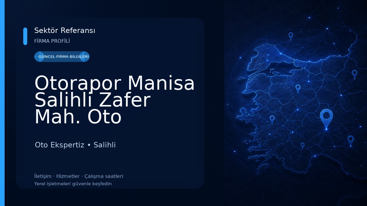 Otorapor Manisa Salihli Zafer Mah. Oto Ekspertiz 