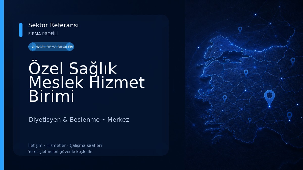 Özel Sağlık Meslek Hizmet Birimi Diyetisyen Doğukan CAN Diyetisyen & Beslenme