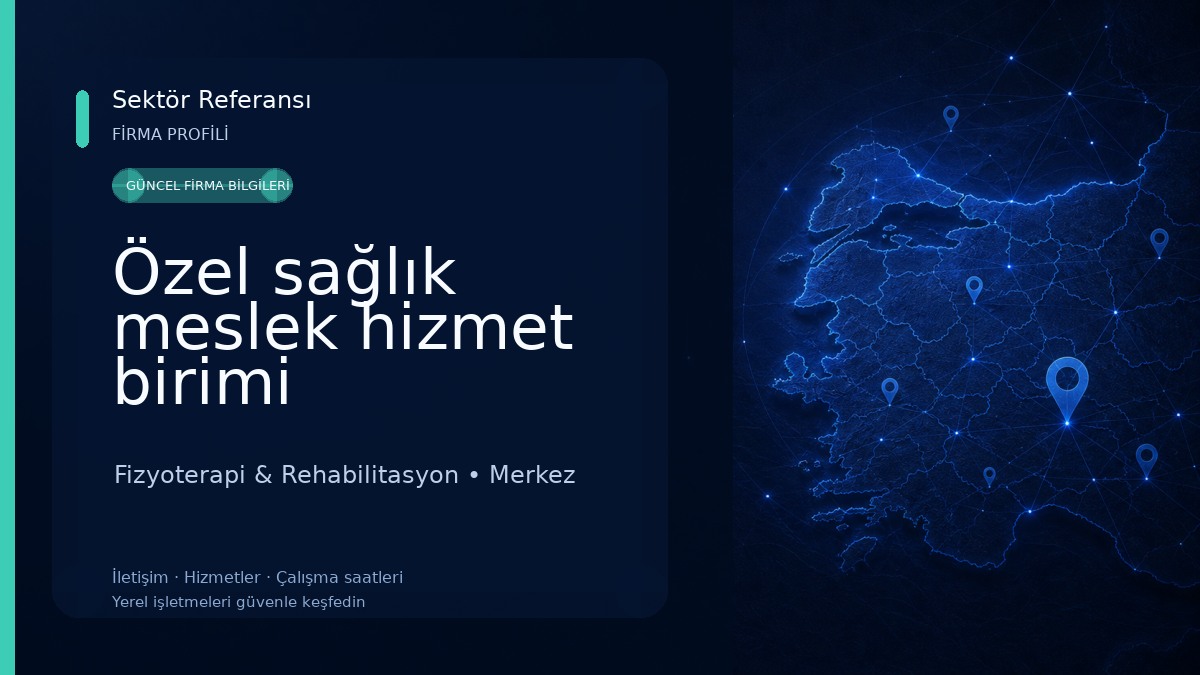 Özel sağlık meslek hizmet birimi Fizyoterapist Yağmur Kantur Fizyoterapi & Rehabilitasyon
