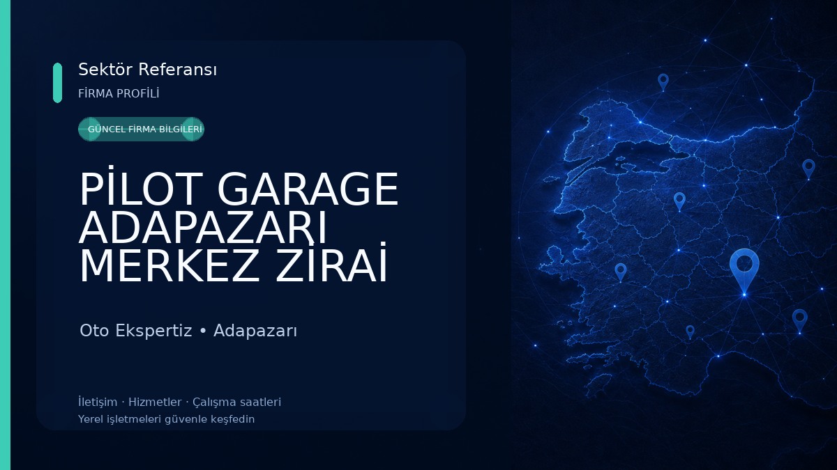 PİLOT GARAGE ADAPAZARI MERKEZ ZİRAİ ALETLER OTO EKSPERTİZ / EGZOZ EMİSYON ÖLÇÜMÜ/ UTTS MONTAJI Oto Ekspertiz