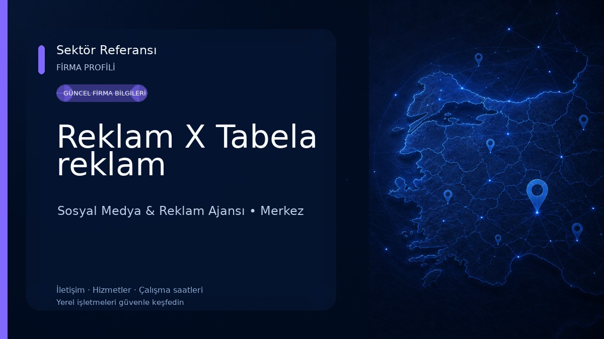 Reklam X Tabela reklam 