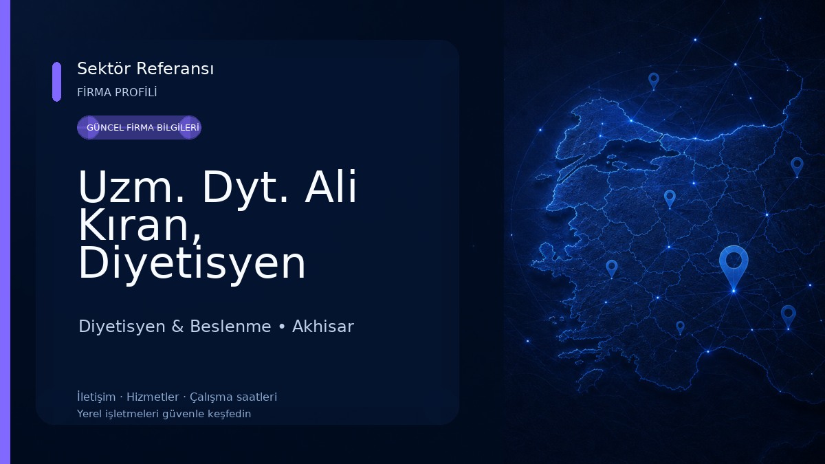 Uzm. Dyt. Ali Kıran, Diyetisyen