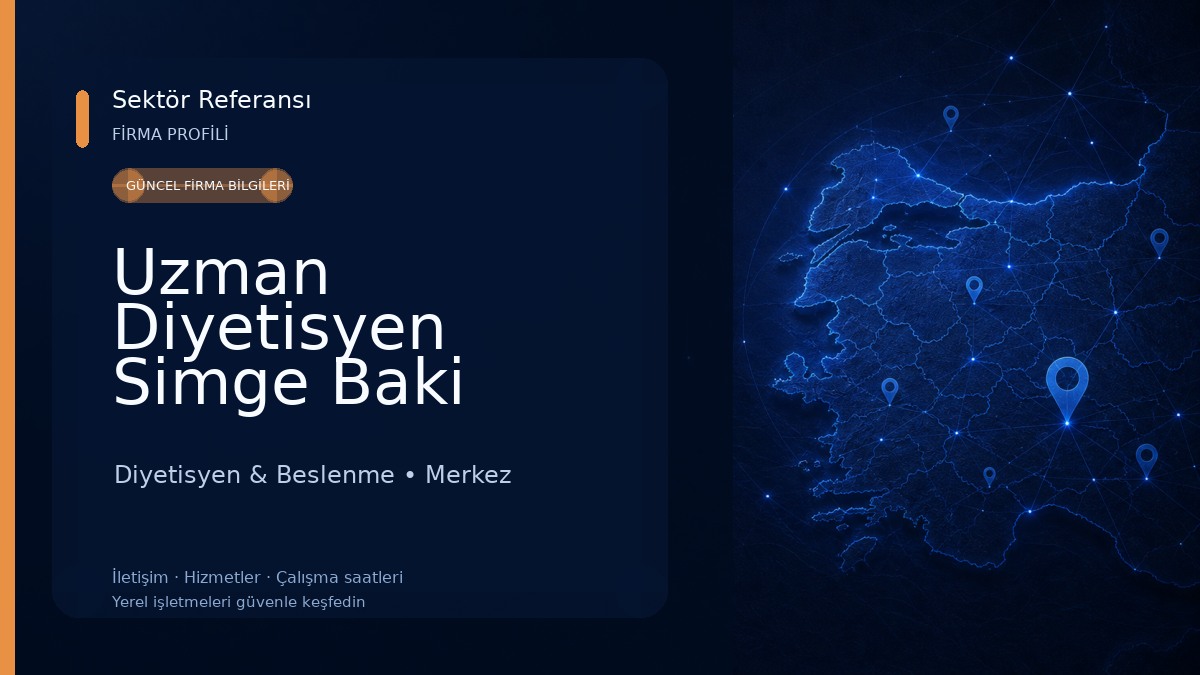 Uzman Diyetisyen Simge Baki Beslenme ve Sağlıklı Yaşam Merkezi Diyetisyen & Beslenme